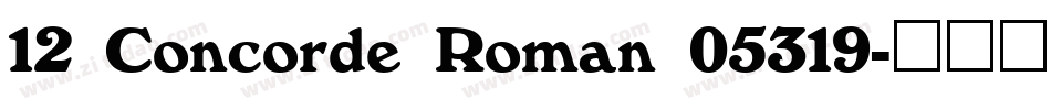 12 Concorde Roman 05319字体转换